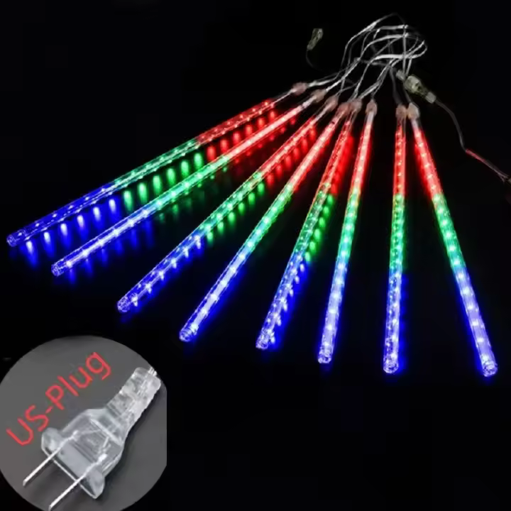 Luces De Lluvia De Meteoros Solares Impermeables Para Jardín 8 Tubos Decoración De Navidad Fiesta De Año Nuevo Boda Halloween - 1