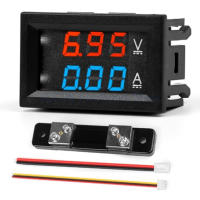 Voltímetro Digital DC0-100V 10A 50A 100A Con Pantalla LED Para Coches Motos Y Electromóviles Medidor De Voltaje Y Corriente - details 8