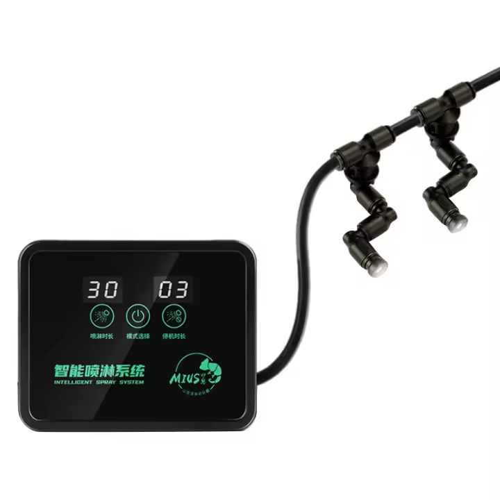 Kit De Sistema De Rociado Inteligente Para Tanque De Foguera De Reptiles Humidificador De Terrario Con Timer Electrónico Sistema De Rociado De Lluvia De Montaña - 1