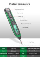 Bolígrafo De Prueba Digital LAOA 12-250V Con Pantalla Para Electricistas Detecta Conducción Viva Y Desconectada Aislado Multifuncional - details 7