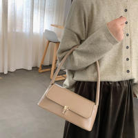 Bolso De Hombro Para Mujer Estilo Retro Tendencia PU Cuero Sólido Color Simple Bolso De Comunicación Con Manija Portátil Bolsos Casual - details 3