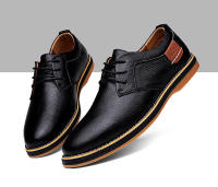 Zapatos De Cuero Para Hombre Moda Primavera Otoño Casual Lace-up Formales Negocios Bodas Vestido Zapatos Talla Grande 38-48 - details 18