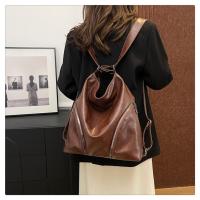 Bolso De Hombro Mujer Multifuncional Con Gran Capacidad Y Diagonal Cómodo Para Viajes Estilo Casual Color Negro Y Marrón Oscuro - details 9