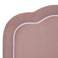 Cama Doble Tapizada LED 140x200 cm, Somier with Somier de Lamas y Cabecero Ajustable, Cama Tapizada Rosa, Somier Dormitory Juvenil Cama de Invitados Terciopelo - details 3