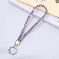 Lanyard De Lujo Para Móvil Con Diamantes Llavero De Cadena De Equipaje Colgante DIY Antipérdida Para Adultos Material De Poliéster - details 7
