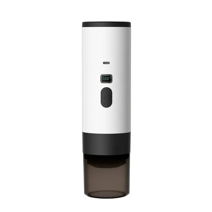 Cafetera espresso portátil, cafetera eléctrica, inalámbrica, autocalentable, máquina de café expreso de viaje, 60 ml, para café molido, cápsula Nespresso, camping, coche, caravana, senderismo, oficina Nota: Por favor, no utili la cafetera para calentar, - 1