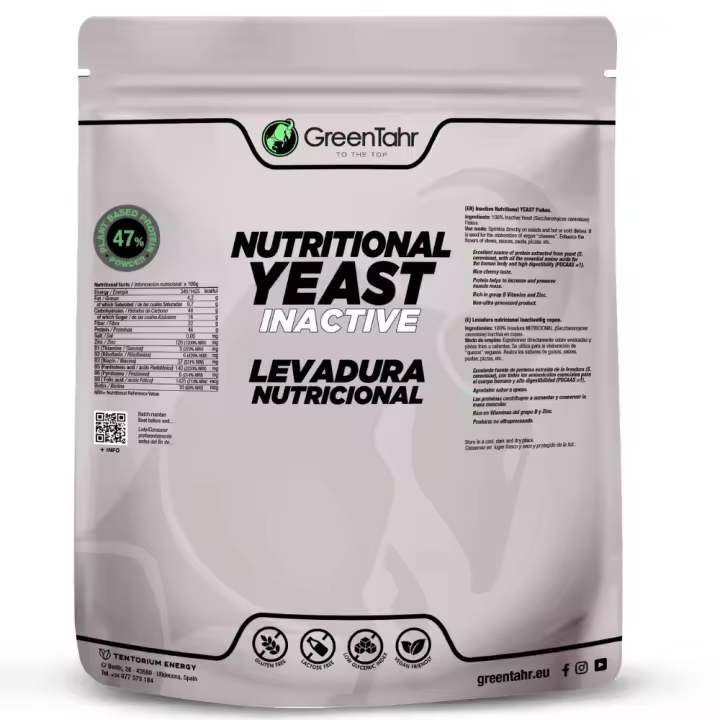 Green Tahr Levadura Nutricional Vitamina B, B12, 500g, Proteica, Vegana, Sin Gluten - 1