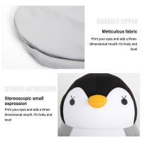 Almohada De Viaje En Forma De U Con Diseño De Delfín Y Pinguino Cartoon Almohada De Cuello Fluffy Para Protección Del Cervical 100% Poliéster - details 10