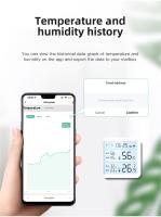 Sensor De Temperatura Y Humedad WiFi Tuya Para Casa Inteligente Con Control Remoto Bluetooth Compatible Con APP Hygrometer Thermometer - details 3