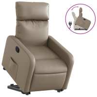 Sillón reclinable elevable cuero sintético Negro, Crema, Marrón Sillon Dormitorio Sillon Comodos Silla Relax Sillón Sofá - details 5