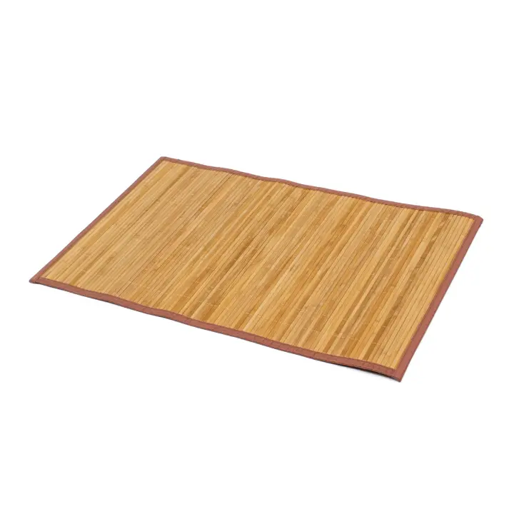 The Secret Home - Alfombra de Bambú - Láminas de 1 Cm Ancho - Antideslizante - Decoración para Salón, Dormitorio, Terraza, Baño - Varios Tamaños - Delimita Zonas - Protege el Suelo - Aporta Calidez y Bienestar - 1