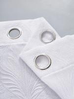 Cortinas Europeas De Encaje GRIS Para Dormitorio Lujo Ventana Sola De Sala De Estar Familia-Cámara Cocina Con Ojo De Búho - details 3