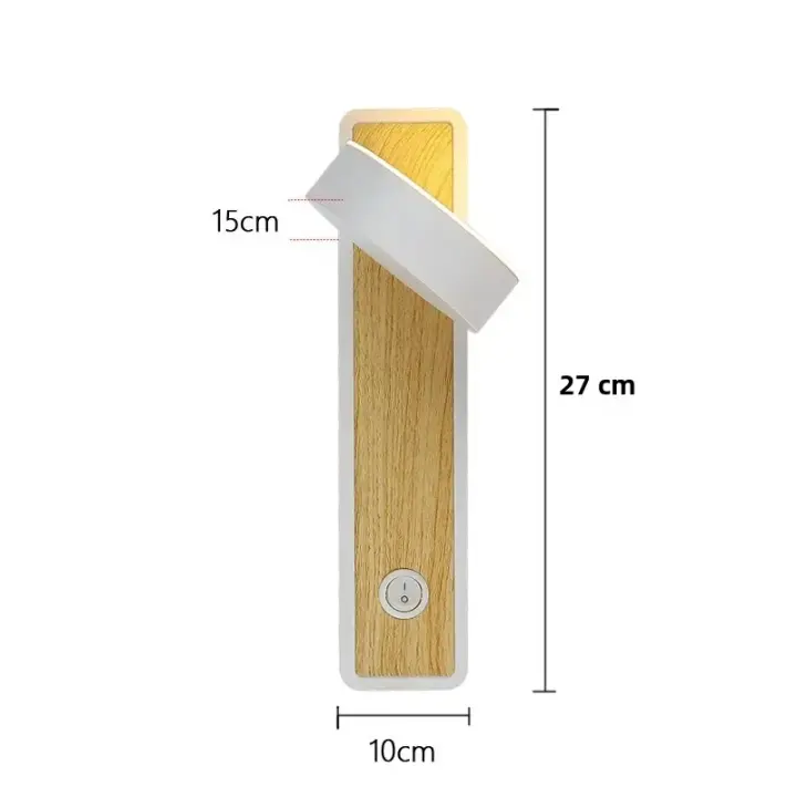 Lámpara De Pared LED Moderna Con Interruptor Iluminación Interior Para Dormitorio Sala De Estar Estudio Lectura Decoración Sconce Metálico Incluye Bombilla - 1