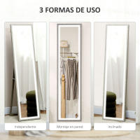 HOMCOM Espejo de Cuerpo Entero con Luz LED 160x40 cm Espejo de Pie o de Pared con Iluminación de 3 Colores Táctil Inteligente Función de Memoria y Soporte para Salón Dormitorio - details 3