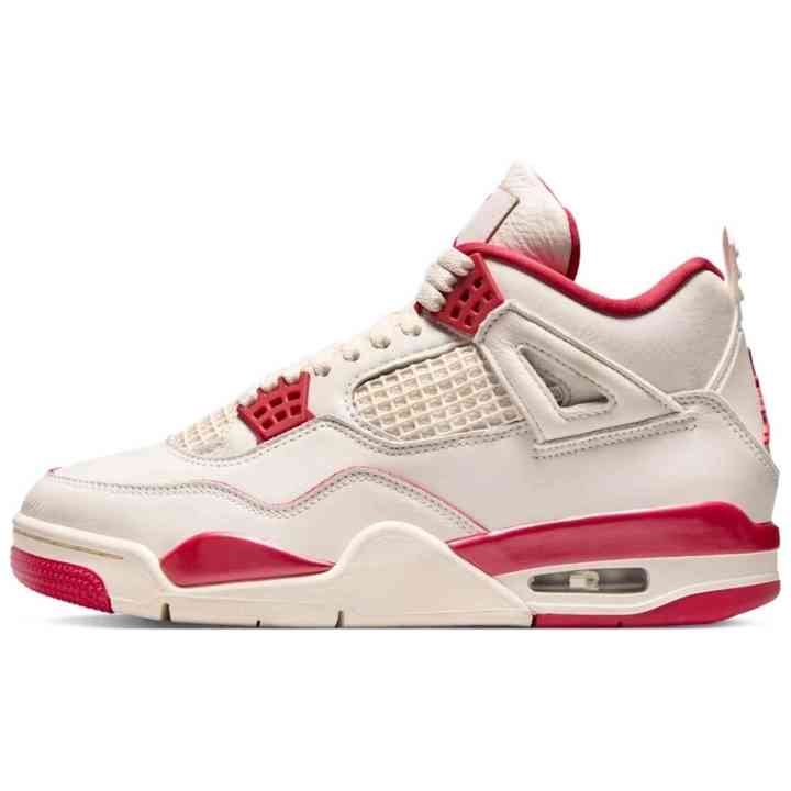 Jordan basketball shoes model air jordan 4 retro w "valentine's day - lover letter" for men in white