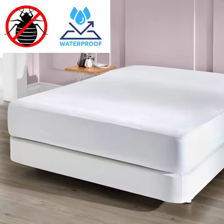 Protector de Colchón Impermeable Anti-Chinches y Anti-Ácaros con Esquinas Elásticas - 1