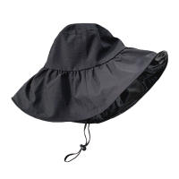 Sombrero De Pescador Grande Para Mujer Protección Solar Verano Negro Sombrilla Estilo Coreano Sombrero De Protección Solar - details 16