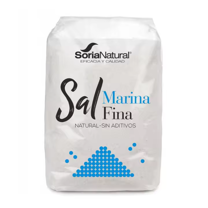 Sal marina fina Soria Natural 1 kilo - 1