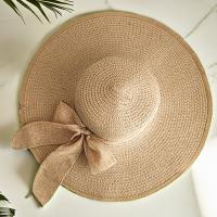 Sombrero De Paja Para Mujer Con Gran Alero De Verano Protección Solar Moda Y Versatilidad Con Lazo Hebillilla Sombrero De Playa - details 2