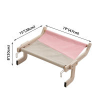 Cama Colgante Para Gato De Alta Calidad En Madera Hamaca Para Ventana Fácil De Lavarse Almohadilla De Tela De Algodón Para Gato Joven - details 0