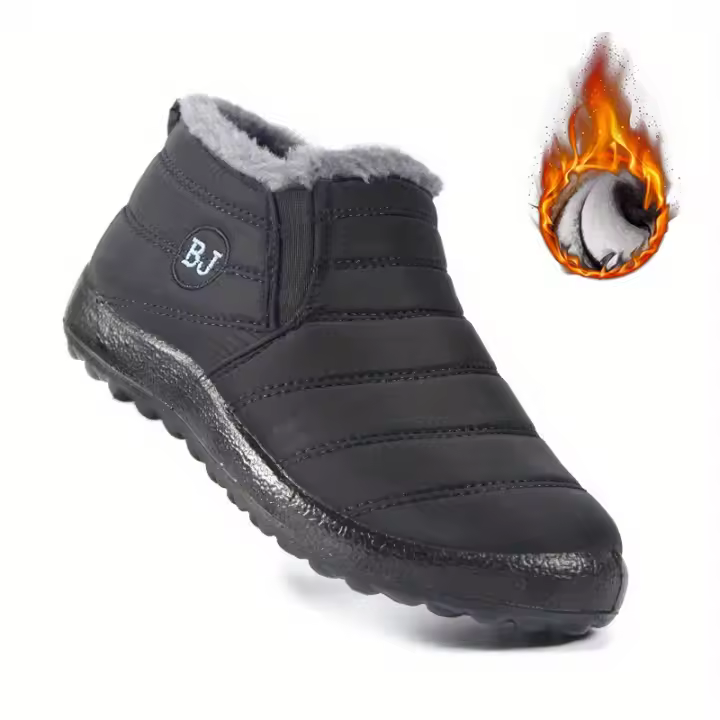 Zapatos De Nieve Para Mujer Impermeables Antideslizantes Y Cómodos De Bajo Tobillo Para Senderismo Microfibra Con Lining De Plush Invierno - 1