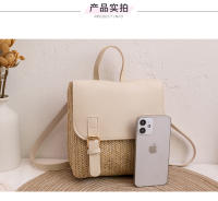 Mochila De Hombro Tejida Para Mujer Bolso De Mano Tendencia Moda Exterior Comercio Cruzado Material Principal PU Conliningüe De Poliéster - details 10