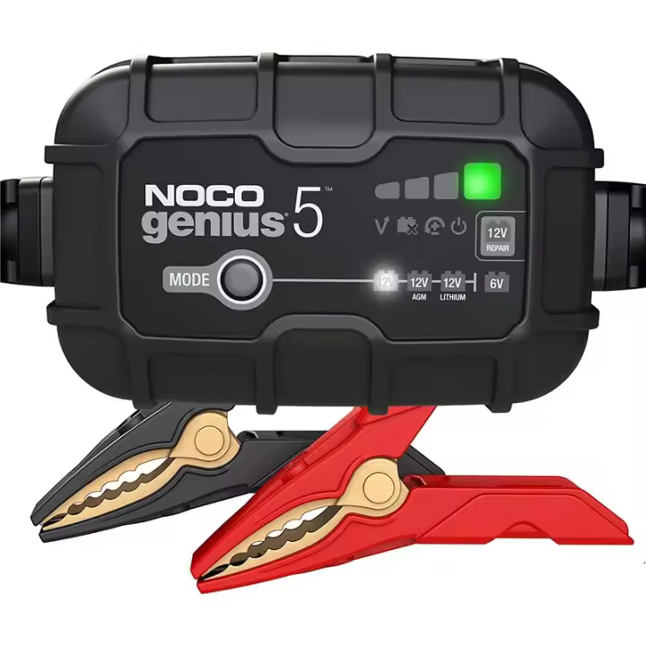 NOCO GENIUS5 Cargador de baterías de 5A para baterías de 6V/12V con función de mantenimiento y desulfuración - 1