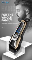 Cortador De Pelo Profesional Kemei KM-1990 Recargable Para Hombres Trimmer De Barba Corte Eléctrico Con Pantalla LCD Cuchilla De Acero Inoxidable Sin Cable - details 0