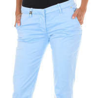 MET-Pantalon Largo estilo chino con bajos rectos 70DBF0028-R123 para Mujer