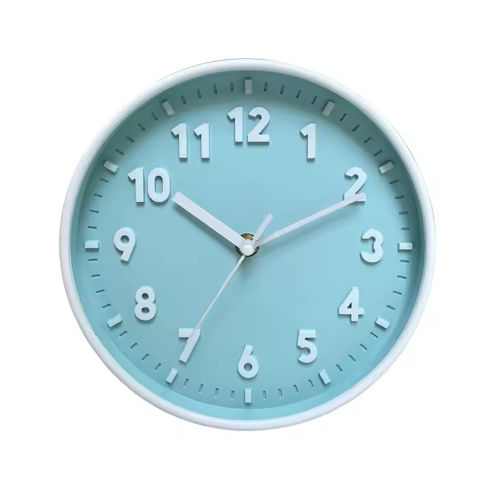 Reloj de pared Moderno y sencillo de 8 pulgadas, Caramelo, Silencioso, para Relojes de tiempo, para el hogar Adorno, dormitorio, Sala de estar, decoración - 1
