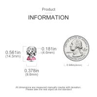 Encantos De Pareja De Niño Y Niña Platinados Con Circonia Para Pulsera O Collar Joyería Para Mujer Pendiente Clásico De Moda Vintage Romántico - details 13