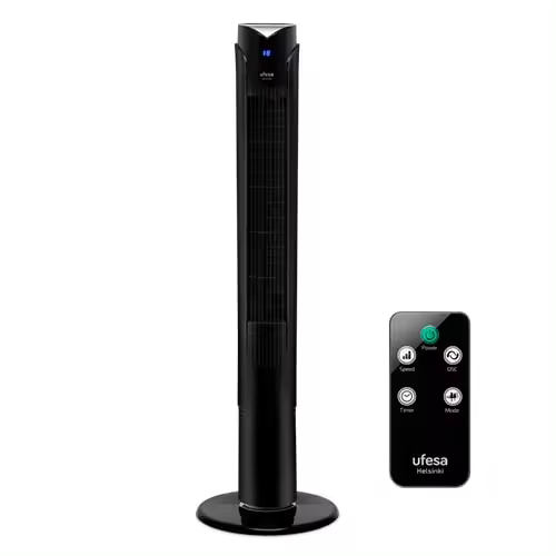 Ventilador Torre 45W Ufesa 84105327 Helsinki 1M C/Mando Negro - 1