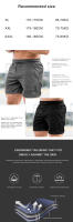 Nuevos Shorts De Playa Casuales Para Hombres Fitness Y Ejercicio Elasticidad Rápida Secado Breve Color Sólido Retro - details 1