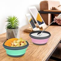 Tazas De Silicona Plegables 3 Piezas Con Tapa Set De Bollos Portátiles Para Almuerzo Eco-amigables Tamaño round - details 9