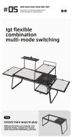ShineTrip IGT Mesa De Camping Expansible De Acero De Carbono Placa De Combinación Libre Para Barbacoa Y Barra Mesa Portátil Plegable Material De Aluminio - details 1