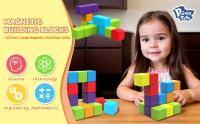 Bloques De Construcción Magnéticos Grandes Para Niños Y Niñas Aged 1 2 3 Años Juguetes Sensoriales Montessori Bloques De Pila De 1.42 Pulgadas - details 0