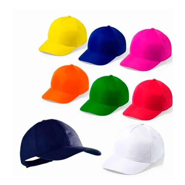 Gorra infantil de 5 paneles para niños y niñas. Con tamaño regulable gracias a su velcro ajustable en la parte trasera. Un complemento o regalo perfecto para dar a los niños en excursiones, campamentos, fiestas de cumpleaños o eventos infantiles. - 1
