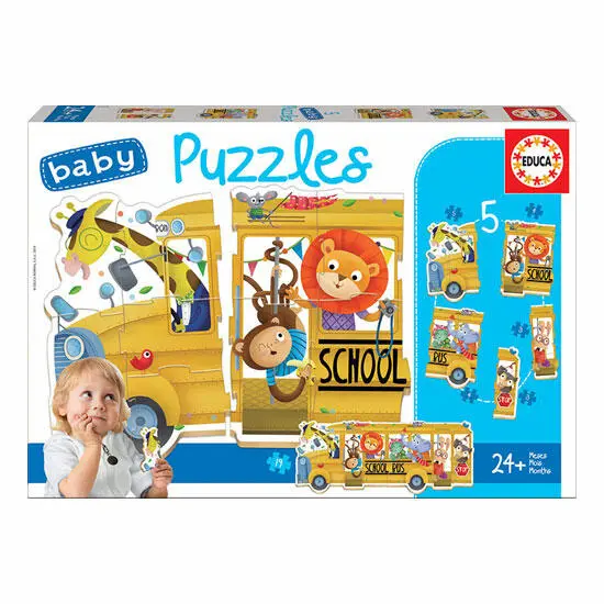 Puzzles School Bus / Animals - 1