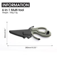 Tijeras Multifuncionales De Acero Inoxidable Con Hojas Desmontables Herramienta De Sobrevivencia Al Aire Libre Para Cocina Y Pecuaria - details 1