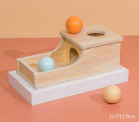 Juguetes De Madera Montessori 5 En 1 Caja De Permanencia De Objetos Bola Moneda Caída Casa Arco Iris Tambor Giratorio Y Ordenador De Formas Para Bebés Y Niños Pequeños - details 10