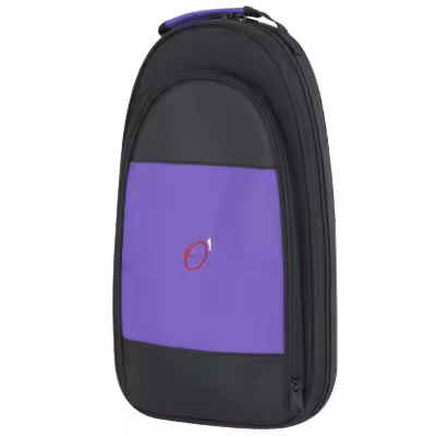 estuche flauta+piccolo forma mochila med:38,5x(21x16)x5,5 ref.8440fsh (negro y morado) - 1
