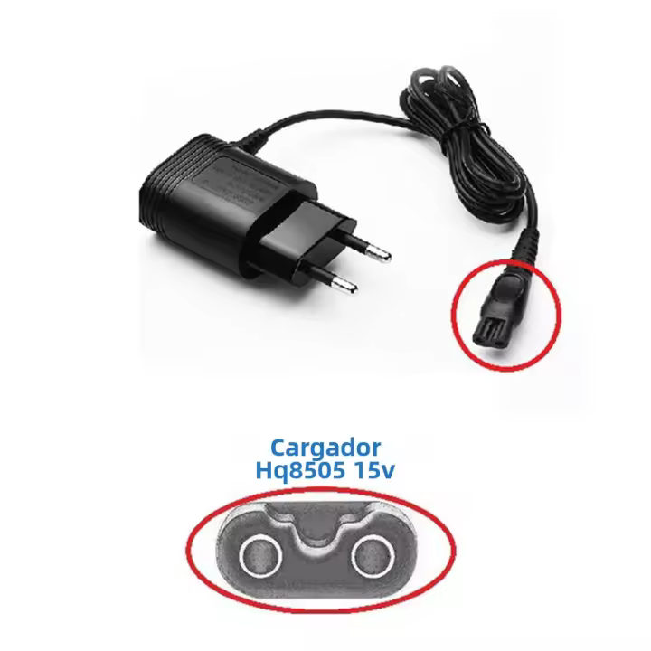 Cargador De Cuchilla Eléctrica Adaptador De Energía Para Hombres Philips Shaver HQ8505/6070/6075/6095 EU Con Cable De Pared 15V 5.4W - 1