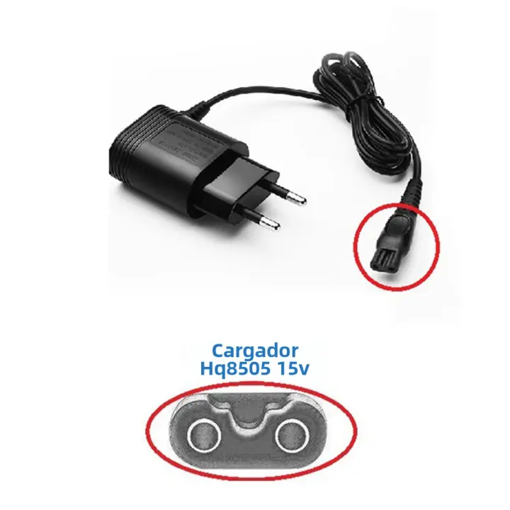 Cargador De Cuchilla Eléctrica Adaptador De Energía Para Hombres Philips Shaver HQ8505/6070/6075/6095 EU Con Cable De Pared 15V 5.4W - 1
