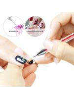 Herramienta De Aplicación De Diamantes Para Uñas Con Pluma De Cera Doble Color Blanco Con Adornos De Diamante Y Selector De Cuentas De Cristal - details 5