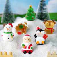 Adorno De Navidad En Resina Con Diseño De Árbol De Navidad Hombre De Nieve Y Santa Claus Accesorios De Jardinería Lindos Y Micro Paisaje - details 0