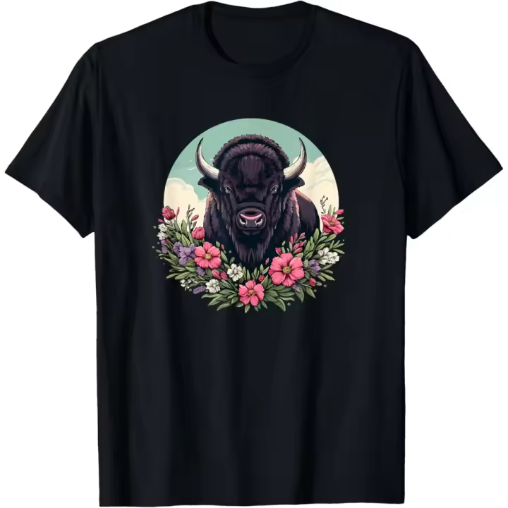 Camiseta de Manga Corta, 100% Algodón, Ropa Unisex para Hombres y Mujeres en 5 Tallas, Camiseta Negra, Cuello redondo con estampado. - 1