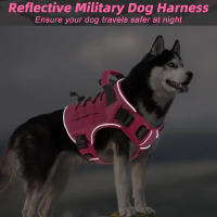 Harnés Táctico Ajustable Para Perros Grandes Con Manija Y Reflectante Para Labrador Retriever Y Siberian Hound - details 5