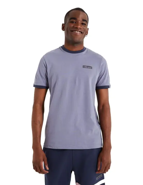 Camiseta Ellesse Mieri con Logo Impreso y Franja de Color - 1