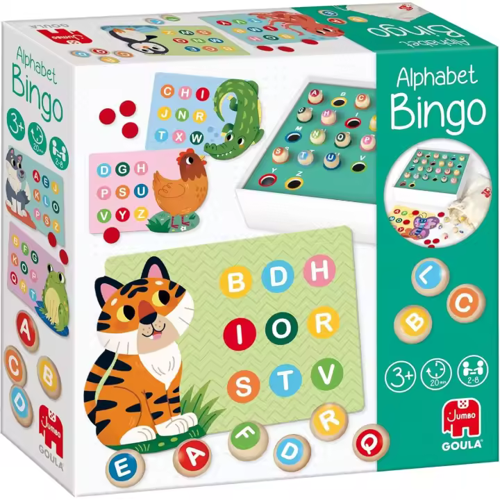 Goula - Bingo Letras, Juego de mesa educativo para niños +2 años +2 jugadores (Diset 00496) - 1