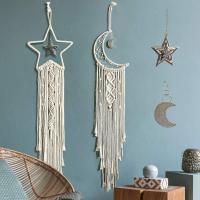 Atrapasueños con borlas, decoración de grto de Habitación, Bohemio, hecho a mano, atrapasueños, Luna y estrellas - details 4